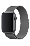 Watch 2 3 4 5 6 7 8 9 Se 42 44 45 49mm Uyumlu Milano Çelik Kordon Space Gray