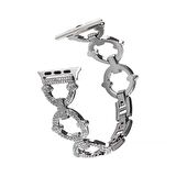 Watch 2 3 4 5 6 7 8 9 Se 42 44 45 49mm Uyumlu Stonwlove Çelik Kordon Olena