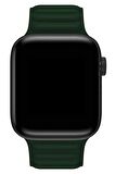 Watch 2 3 4 5 6 7 8 9 Se 42 44 45 49mm Uyumlu Broad Deri Kordon Dark Green