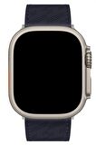 Watch 2 3 4 5 6 7 8 9 Se 42 44 45 49mm Uyumlu Hole Leather Kordon Lacivert