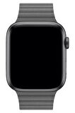 Watch 2 3 4 5 6 7 8 9 Se 42 44 45 49mm Uyumlu Klasik Deri Kordon Gri
