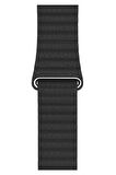 Watch 2 3 4 5 6 7 8 9 Se 42 44 45 49mm Uyumlu Klasik Deri Kordon Siyah