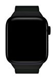 Watch 2 3 4 5 6 7 8 9 Se 42 44 45 49mm Uyumlu Mıknatıslı Deri Kordon Koyu Yeşil Kayış