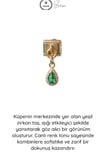 #Küpe 316L Çelik Gold Renk Sallantılı Damla Küpe Yeşil Zirkon Taşlı Kararmaz Paslanmaz Zarif Şık Kadın Takı Günlük Kombin Davet Aksesuarı Nomination Charm Uyumlu