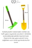 #KazmaKürek İkili Bahçe Seti Çocuk Kazma Kürek Oyuncak Kum Plaj Toprak Bahçe Oyun Seti Dayanıklı Plastik Ergonomik Saplı 50 Cm 2 Başlı Çapa Piknik Dış Mekan Aktivite Eğitici Gelişim Aracı