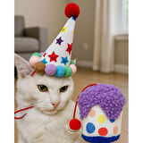 Kedi Parti Kutusu 4’lü Set | Parti Şapkası, Peluş Pasta, Peluş Hediye Kutusu