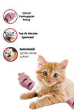 Miyav Matatabi Çubuklu - Catnipli Peluş Sosis Kedi Oyuncağı Pembe Renkli 