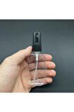 50 Cc Yassı Plastik Şişe - Siyah Spreyli - 50 Ml Spreyli Şişe 50 Adet