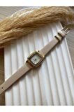Bs Stıll Minimal Vintage Kadın Kol Saati Retro Quartz deri Kordon 1 Adet