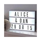 Mobgift Lightbox A5 LED Işıklı 96 Harfli Yazı Panosu (Siyah)