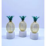 Mobgift 3’lü Mini Metal Ananas Masa/Gece Lambası (Gold)