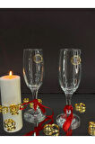 Şampanya Kadehi Yüzük Figürlü 2'Li