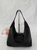 Örgü Deri Omuz Çantası Hobo Çanta – Omuz Askılı, Yumuşak Deri, Günlük & Şık Spacious Shoulder Bag