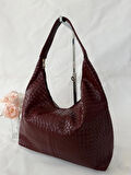 Örgü Deri Omuz Çantası Hobo Çanta – Omuz Askılı, Yumuşak Deri, Günlük & Şık Spacious Shoulder Bag