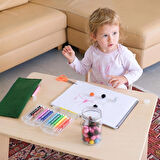 Montessori Ahşap Masa Sandalye Takımı (Masa+ 2 Sandalye)