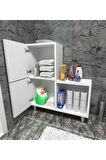 Moonlife 2 Kapaklı L Çok Amaçlı Banyo Dolabı Beyaz