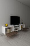 Moonlife İstanbul Tv Ünitesi Beyaz Ceviz