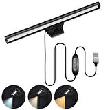 Laptop PC Monitör Işığı Göz Koruyucu USB li Kısılabilir LED Yansımasız 3 Renk Modlu Işık Çubuğu