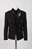 Doctor Junior Slim Fit Kruvaze Erkek Çocuk Ceket/Gömleksiz_mnvs01423