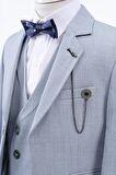 Doctor Junior Slim Fit Erkek Çocuk Zincir Detay Takım Elbise