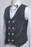 Doctor Junior Erkek Çocuk Slim Fit Takım Elbise Üç Parça