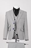 Doctor Junior Kuş Gözü Slim Fit Erkek Çocuk Takım Elbise_mnvs2285