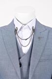 Doctor Junior Kuş Gözü Slim Fit Erkek Çocuk Takım Elbise_mnvs2285