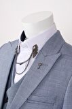 Doctor Junior Kuş Gözü Slim Fit Erkek Çocuk Takım Elbise_mnvs2285