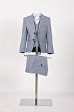 Doctor Junior Kuş Gözü Slim Fit Erkek Çocuk Takım Elbise_mnvs2285