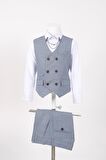 Doctor Junior Kuş Gözü Slim Fit Erkek Çocuk Takım Elbise_mnvs2285