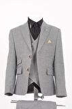 Doctor Junior Kuş Gözü Slim Fit Erkek Çocuk Takım Elbise_mnvs2285