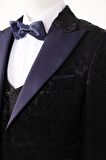 Doctor Junior Slim Fit İşlemeli Erkek Çocuk Smokin Takım Elbise_mnvs2289