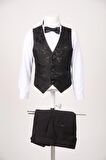 Doctor Junior İşlemeli Erkek Çocuk Smokin Takım Elbise_mnvs2290