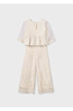 Mayoral Abel&Lula Dantel İşlemeli Pantolonlu Kız Çocuk Takım