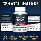 MOM NUTRIX Liposomal NAD Resveratrol 2000 mg 120 Caps - Made in The USA