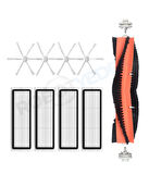 Xiaomi Vacuum Mop 2 Uyumlu Yedek Mopsuz Fırça Hepa Filtre Mop Seti-9 Parça