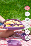 BABYCHEFS %100 PREMIUM SİLİKON 4'LÜ MAMA SETİ VAKUM SİSTEMLİ MOR (SİLİKON VAKUMLU KASE HEDİYE)