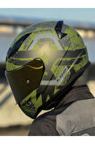 LS2 RAPID 2 THUNDER BIRDS MAT YEŞİL-SİYAH-GRİ KASK