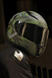 LS2 RAPID 2 THUNDER BIRDS MAT YEŞİL-SİYAH-GRİ KASK