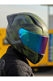 LS2 RAPID 2 THUNDER BIRDS MAT YEŞİL-SİYAH-GRİ KASK