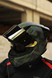 LS2 RAPID 2 THUNDER BIRDS MAT YEŞİL-SİYAH-GRİ KASK