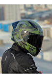 LS2 RAPID 2 THUNDER BIRDS MAT YEŞİL-SİYAH-GRİ KASK