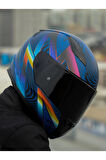 LS2 RAPID 2 OPTIK MAT MAVİ-MOR KASK