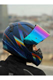 LS2 RAPID 2 OPTIK MAT MAVİ-MOR KASK