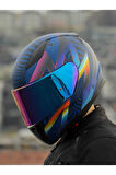 LS2 RAPID 2 OPTIK MAT MAVİ-MOR KASK