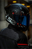 LS2 RAPID 2 RACE CLAWN MAT SİYAH-GRİ-KIRMIZI KASK