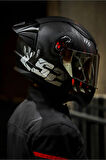LS2 RAPID 2 RACE CLAWN MAT SİYAH-GRİ-KIRMIZI KASK
