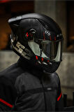 LS2 RAPID 2 RACE CLAWN MAT SİYAH-GRİ-KIRMIZI KASK