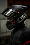 LS2 RAPID 2 RACE CLAWN MAT SİYAH-GRİ-KIRMIZI KASK