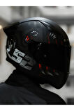 LS2 RAPID 2 RACE CLAWN MAT SİYAH-GRİ-KIRMIZI KASK